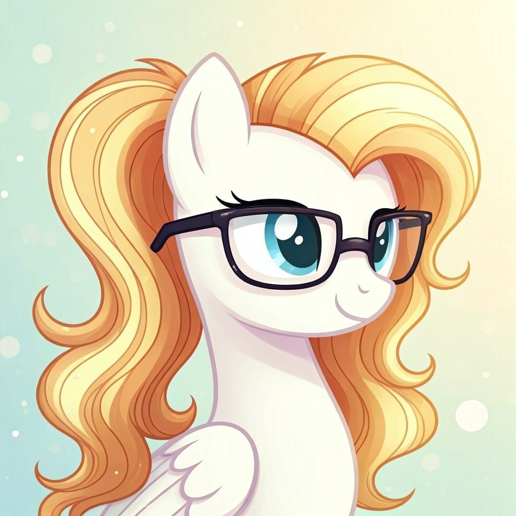 Mythical Pegasus with Whimsical Ponytail