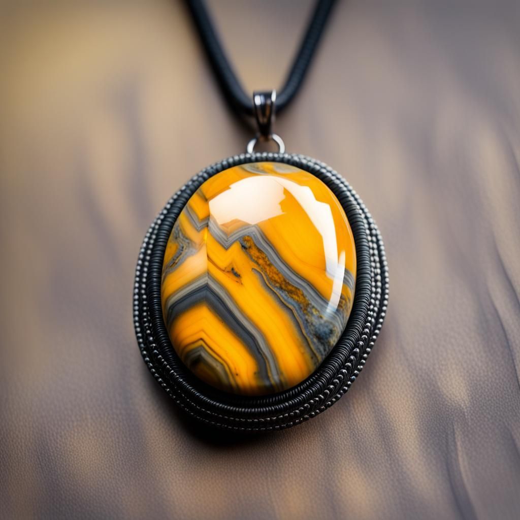Bumblebee Jasper Pendant in Natural Lighting