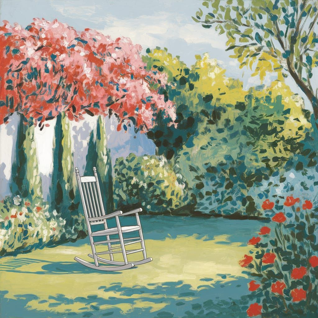 Garden with Rocking Chair