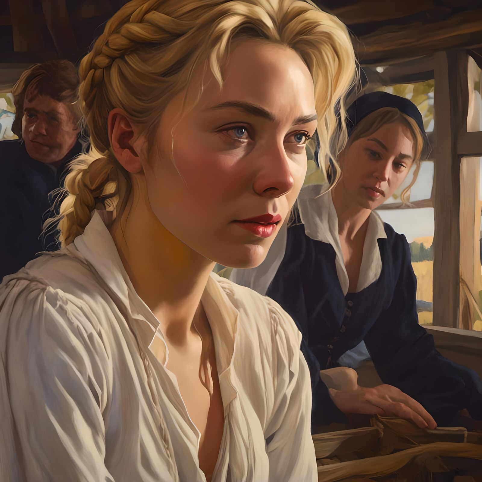 Polish Radio Woman Portrait in Realistic Style