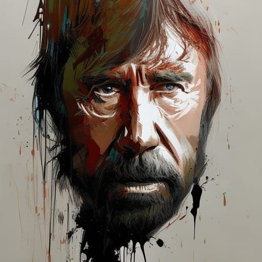 Chuck Norris Speedpaint Portrait in Oil