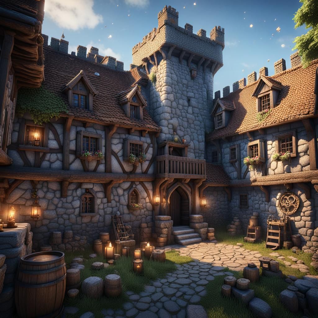 Medieval Castle Across Time: 3D Game Cinematic Art