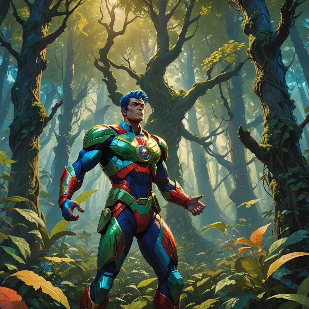 Captain Planet in Environmental Fantasy Art