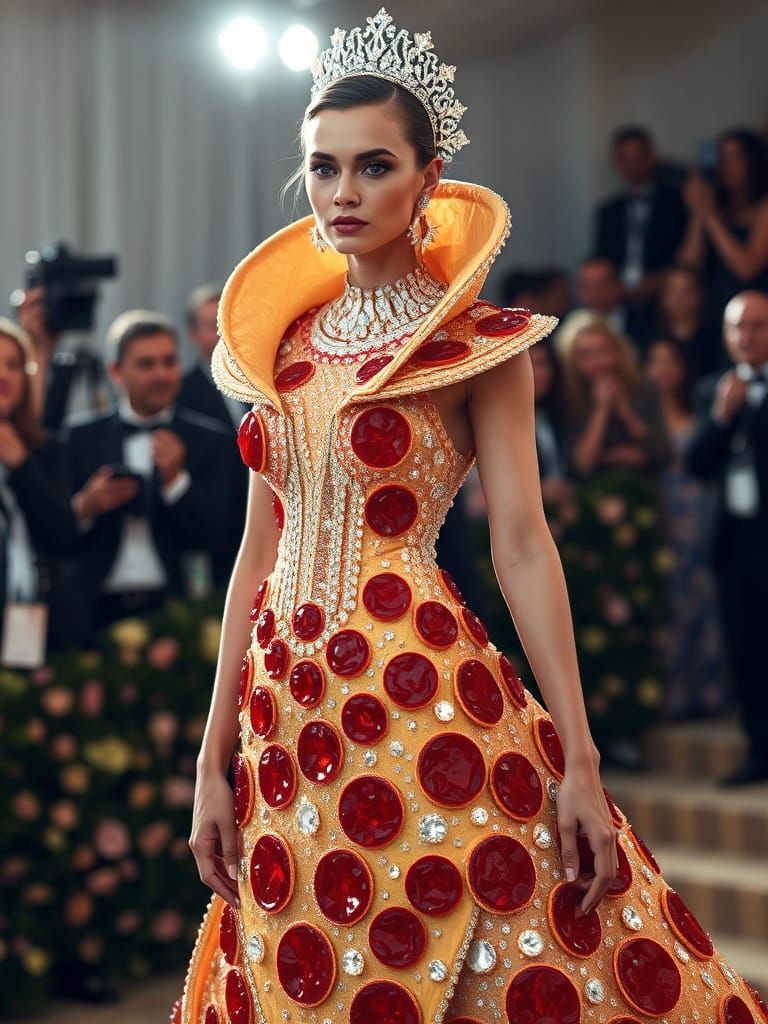 Pizza Gown at the Met Gala: A Sparkling Spectacle