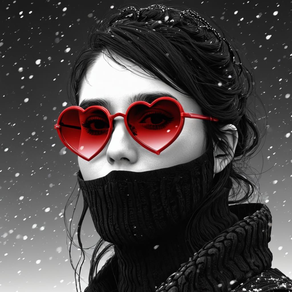 Fractured Dystopian Dreamscape with Fractal Girl