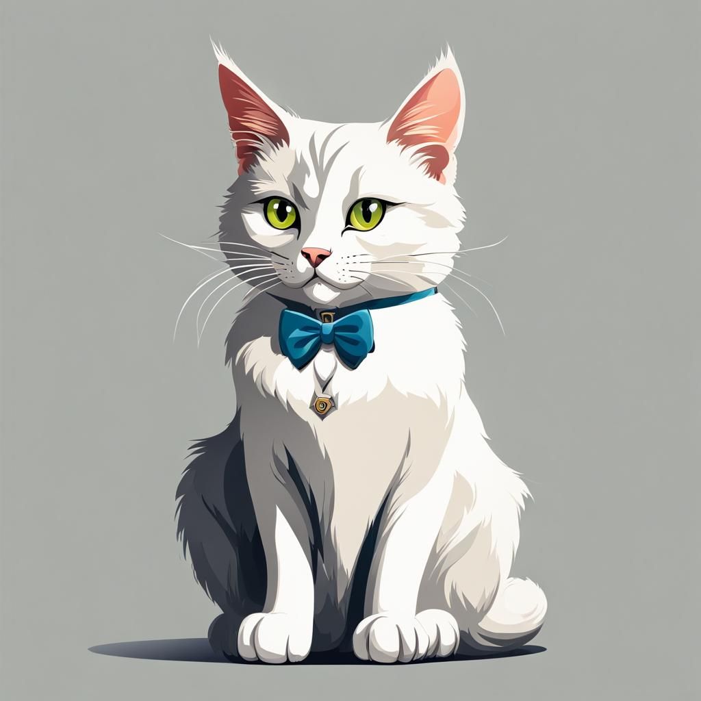 Cartoon Cat Caricature Portrait with Pride