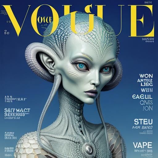 Opalescent Alien Supermodel on Vogue Cover