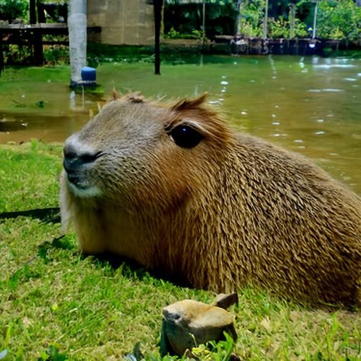 Capybara as God: A Humorous AI Rendition