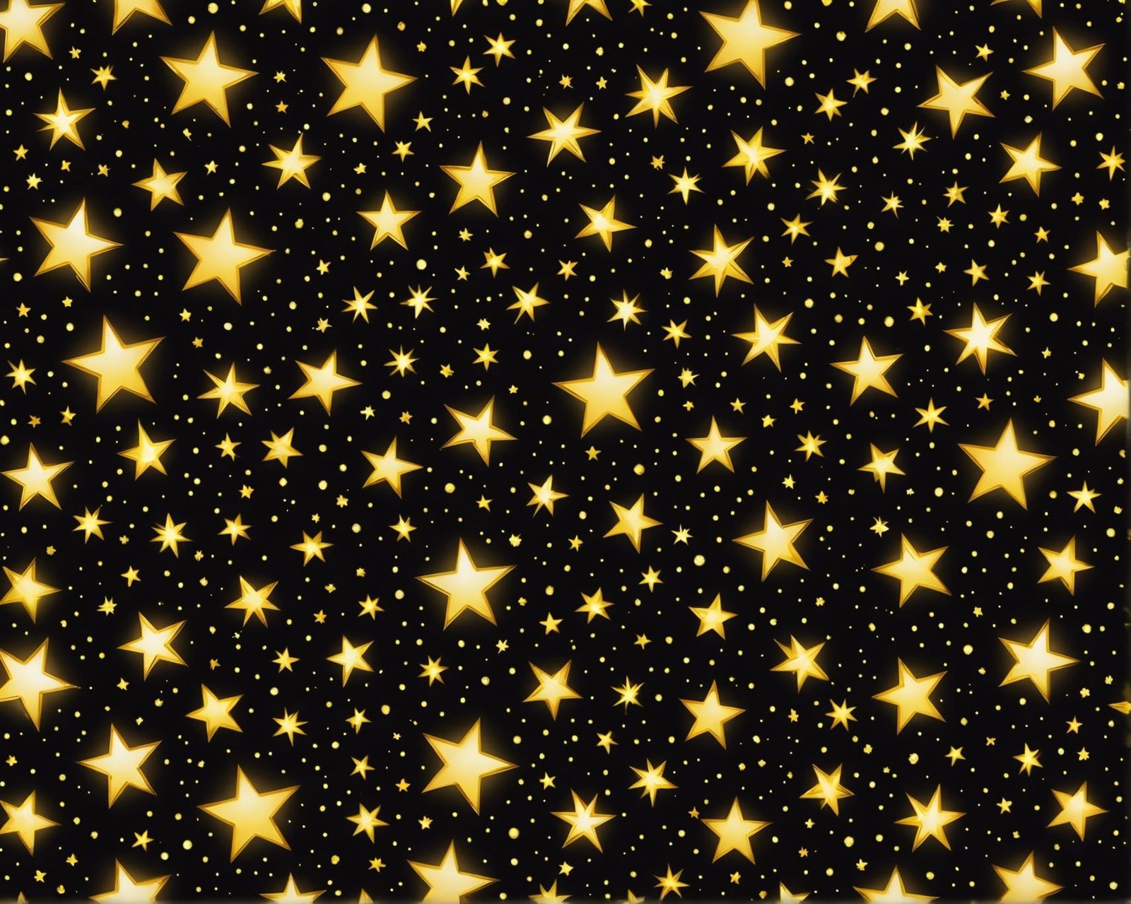 Glowing Golden Stars: A Celestial Vision