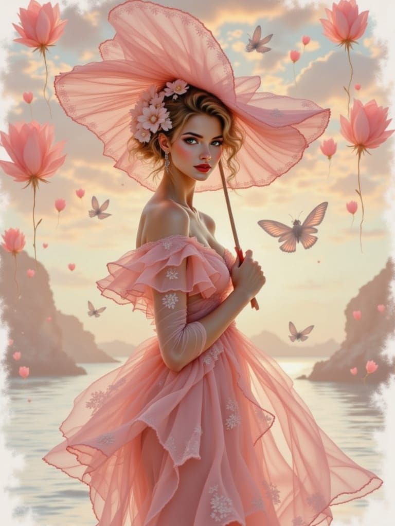 Dusty Rose Beach: Pin-Up Fashionista