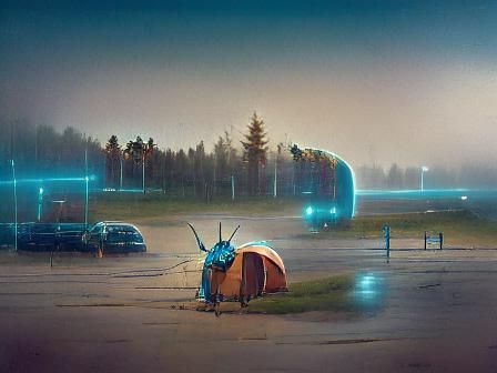 Dystopian Sci-Fi Landscape Art