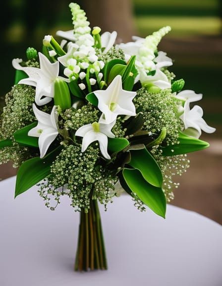 Lily of the Valley Bouquet with Butterfly