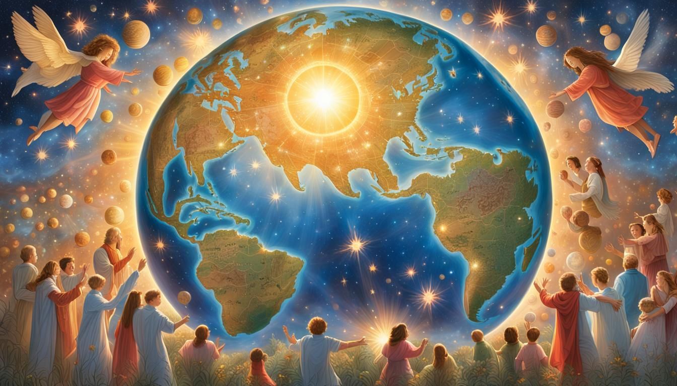 God's Hands Cradling Earth: A Digital Rendering