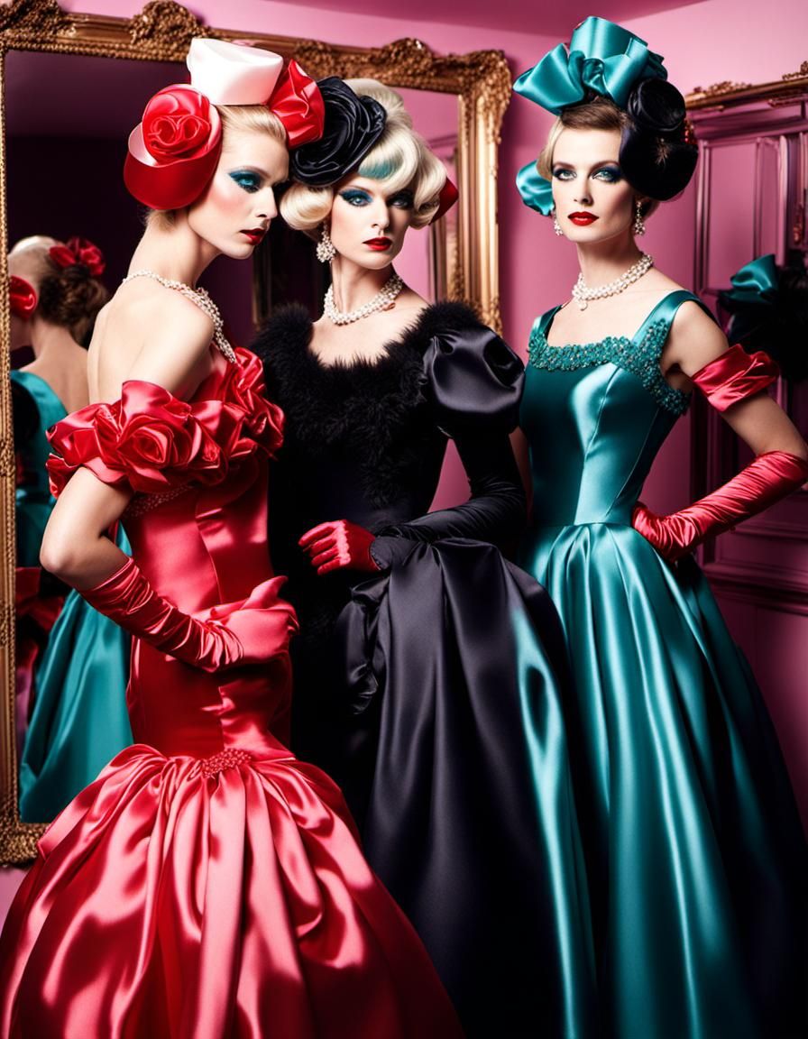 Extravagant Satin Couture with Gowns and Mirrors