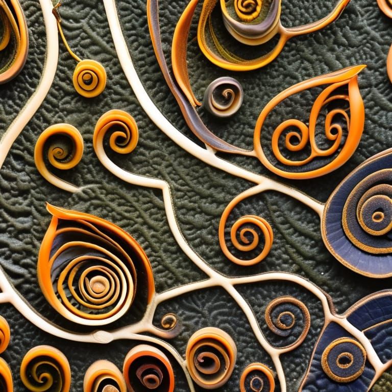 Snails Moving Slowly: Hyperrealistic 8K HDR Image