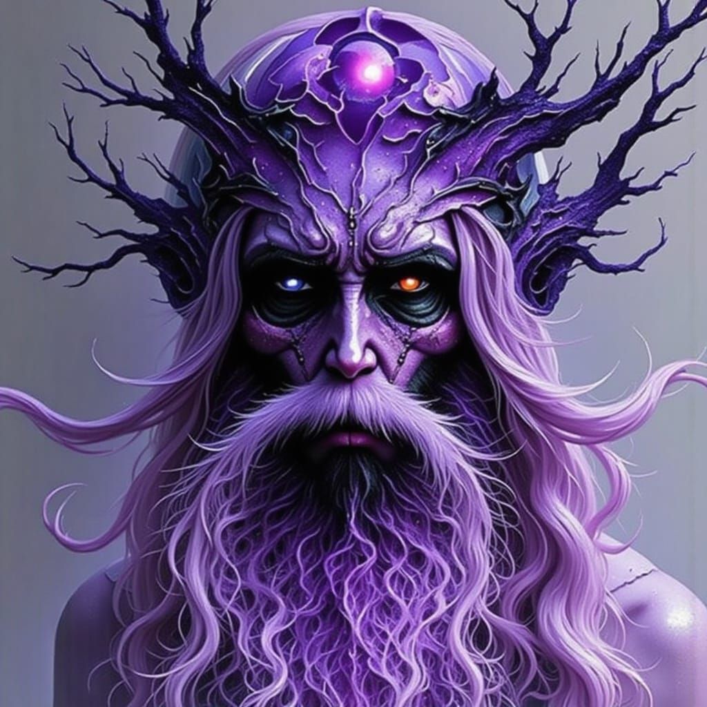 Ethereal Purple Hues Emanate from the Brain