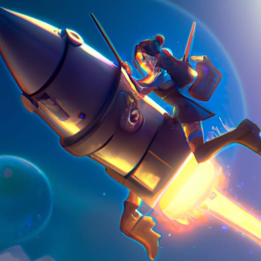Rocket girl hitches a ride