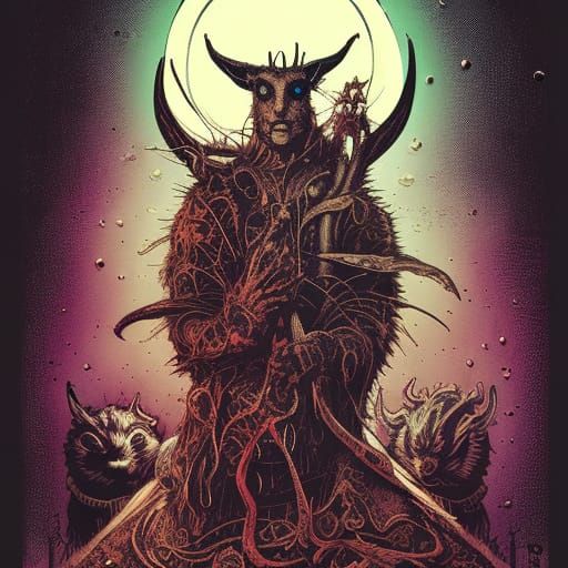 Gothic Horror: White Rabbit, Devil, and Moon