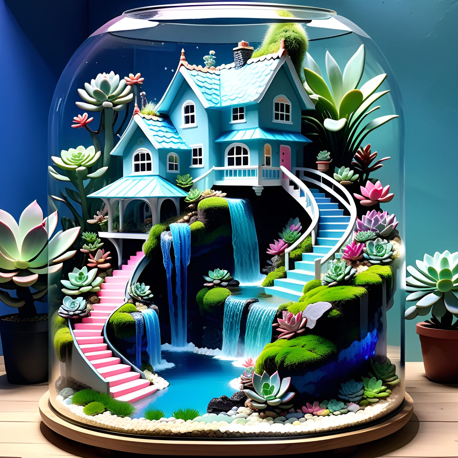 House on the Hill Succulent Terrarium