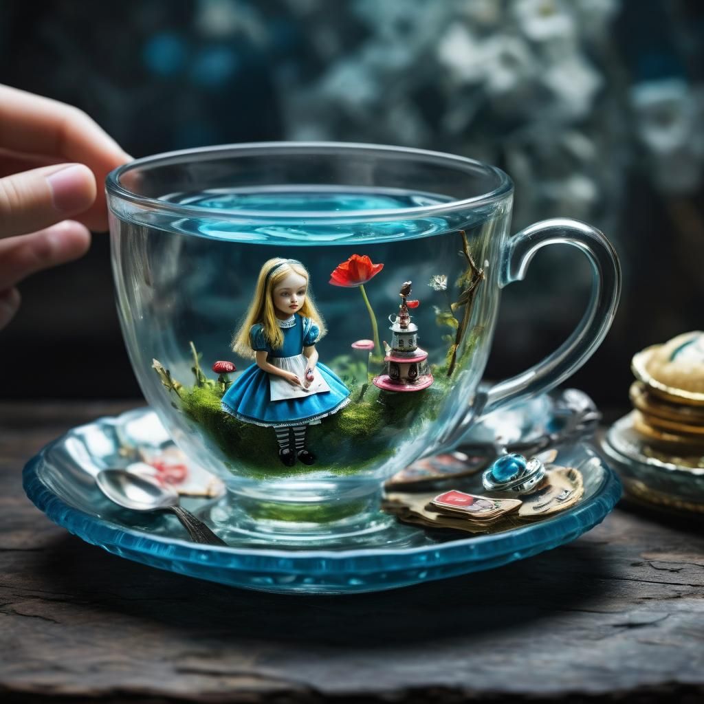 Alice in Wonderland Teacup Miniature