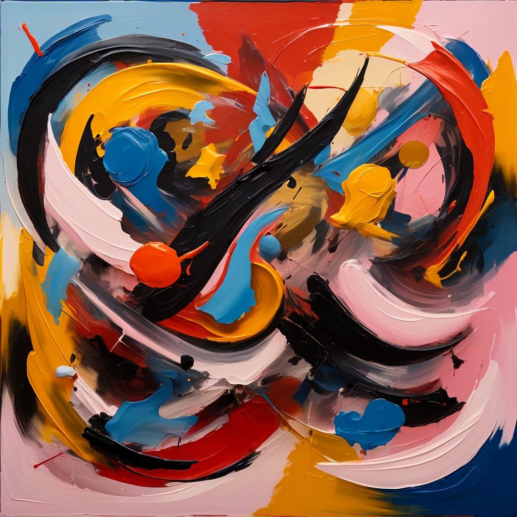 Turbulent Emotions in a Dynamic Oil Painting