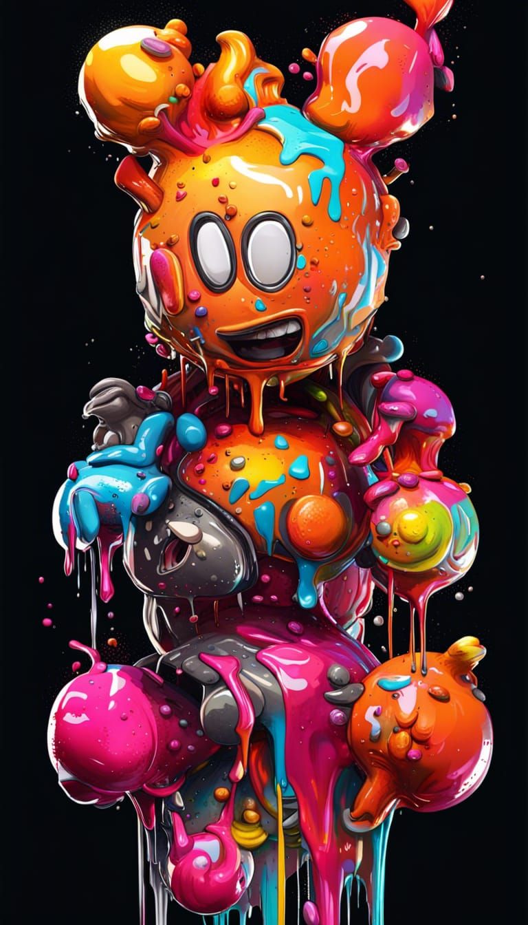 Colorful 3D Graffiti Street Art Render