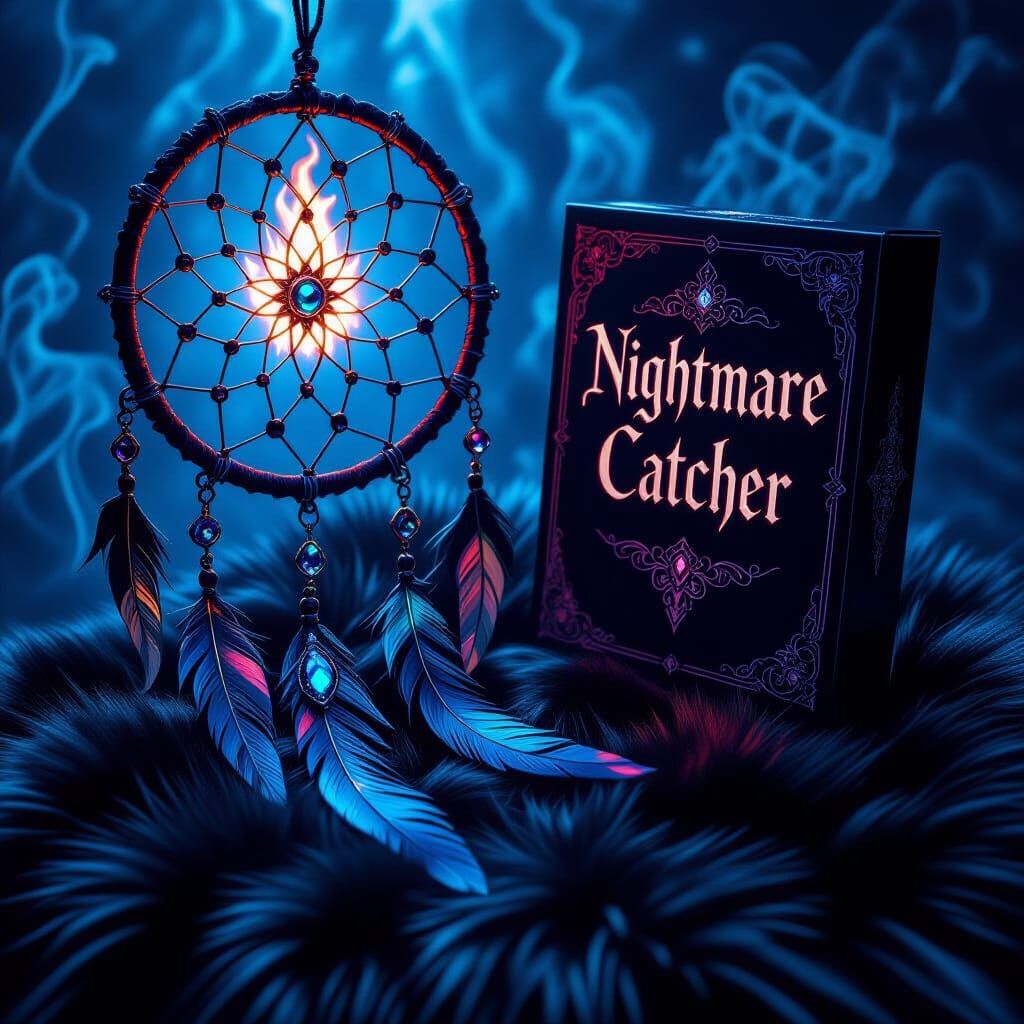 Holographic Nightmare Catcher with Dark Jewels