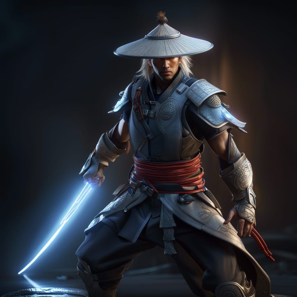 Raiden of Mortal Kombat in Hyperrealistic Detail