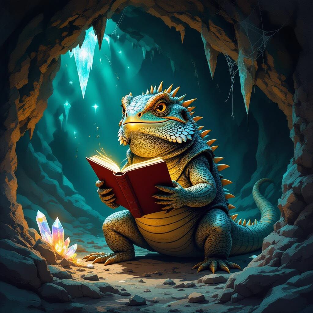 Cranky Chuckwalla Composes Poetry in Crystal Cave