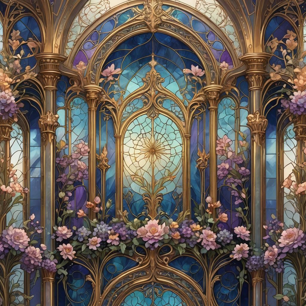 Art Nouveau Wedding Party in Grand Palace