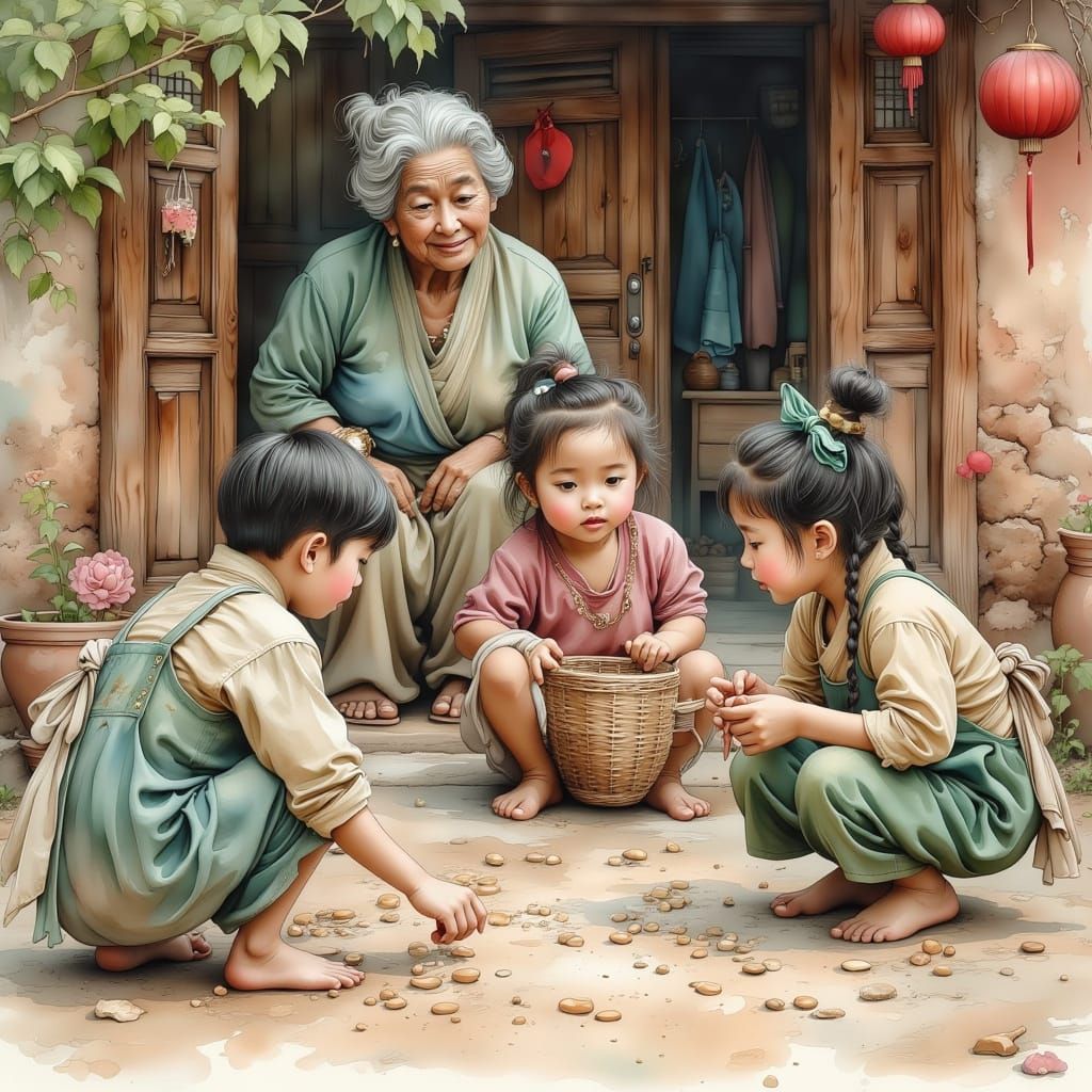 No fancy toys—just pebbles, laughter, and love