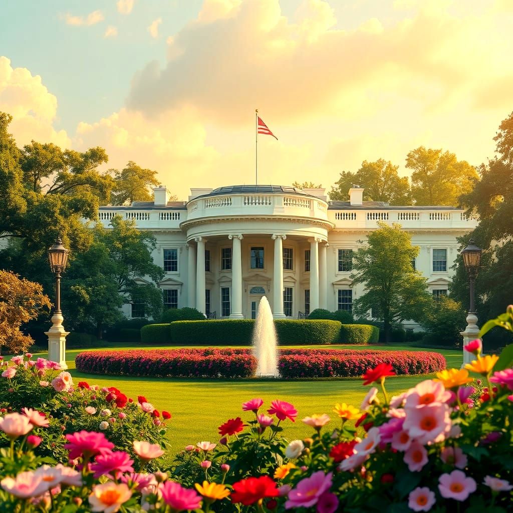 Solarpunk White House - energy and carbon efficient