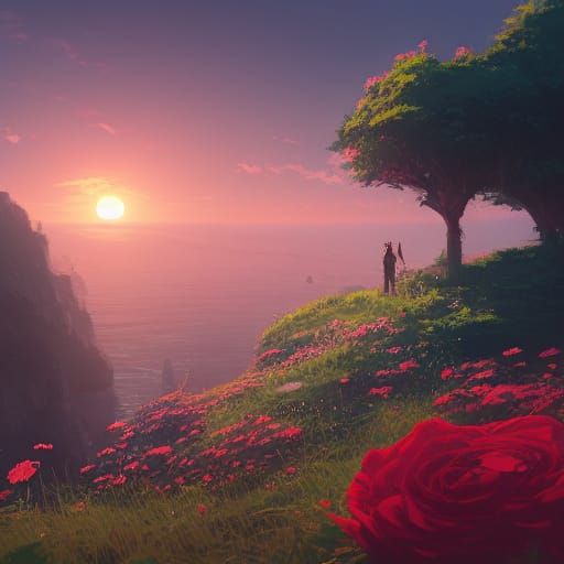 Flowery Mountain Sunrise 🌅