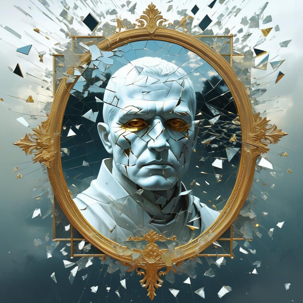 Shattered Mirror Reveals Seven Years Bad Luck