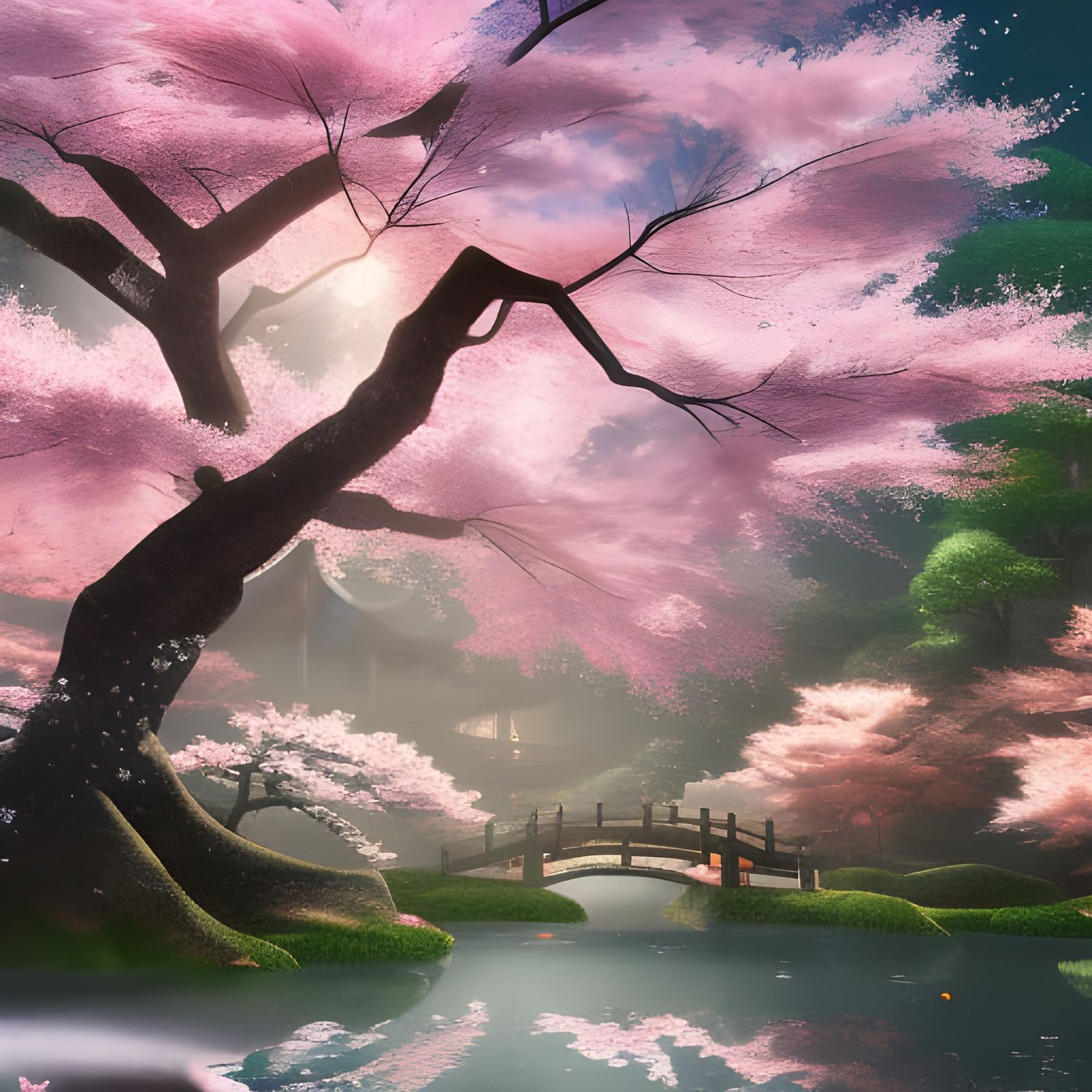 shrine under the cherry blossoms