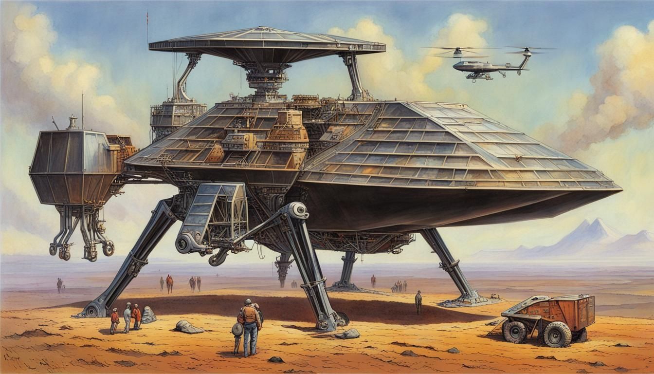 Berington MX Mark III Mining Drone, Sci-Fi Art