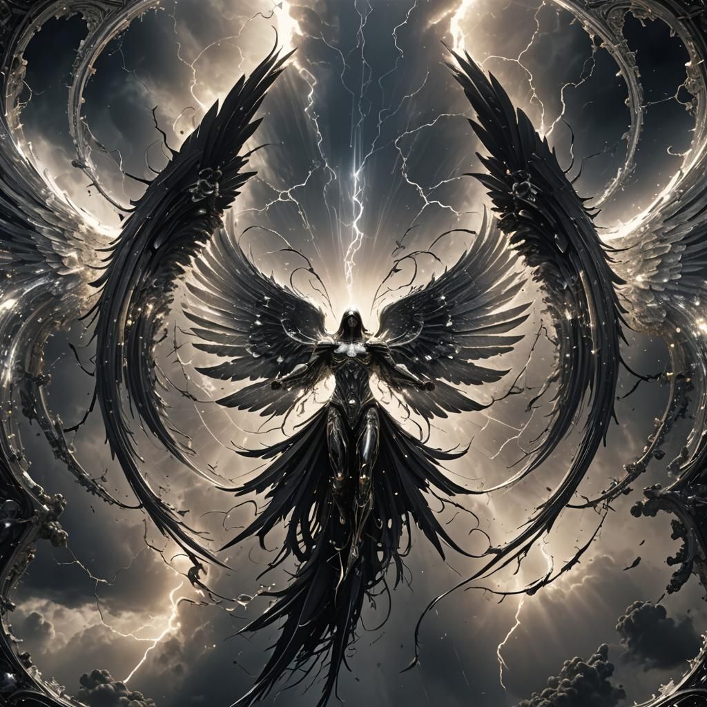 Archangel in Flight with Fractal Energy