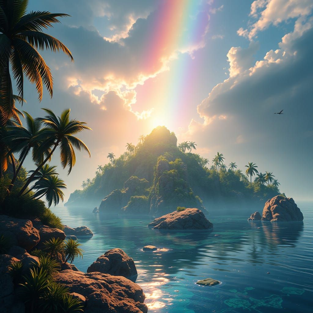 Vibrant Tropical Paradise in Stunning Detail