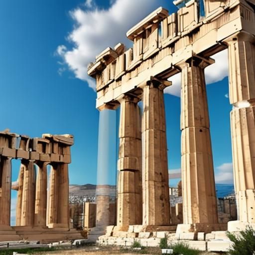 Detailed Digital Rendering of Ancient Athens