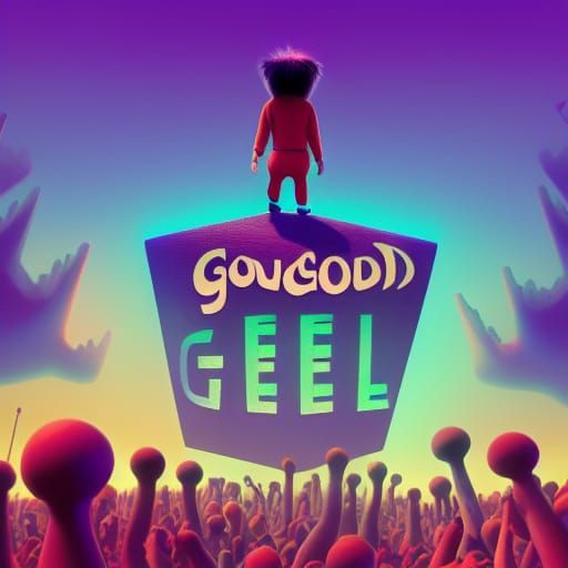 Feel Good Inc Album Cover as 3D Digital Art