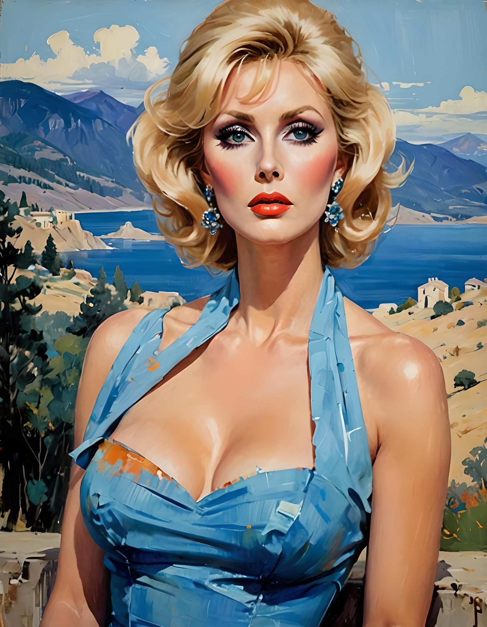 Impressionist Portrait of a Blonde Woman