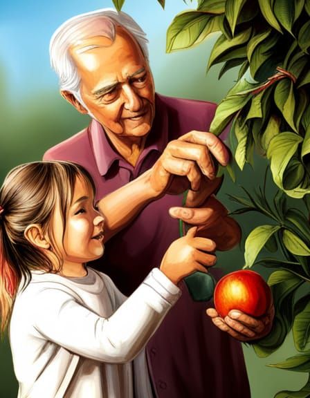 Granddaughter and grandad