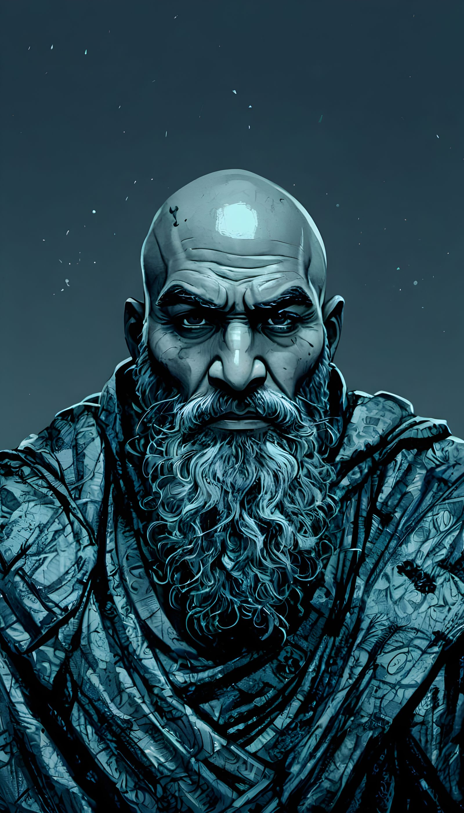 Timeless Cartoon Hero Stands Tall in Classic Black and White