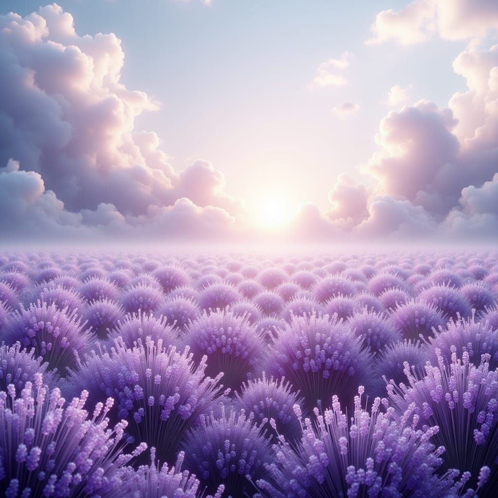 Dreamy Lavender Field: Fantasy Concept Art