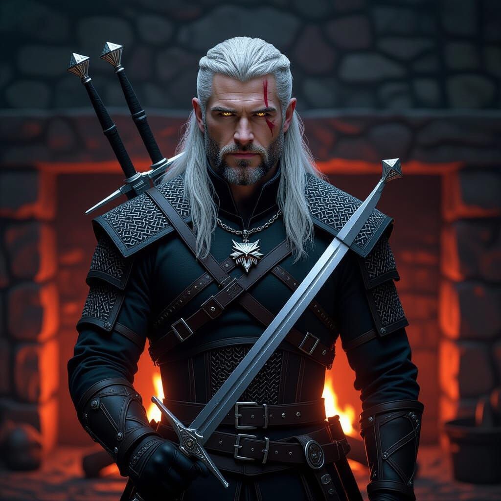 Geralt of Rivia Inspired Fantasy Art