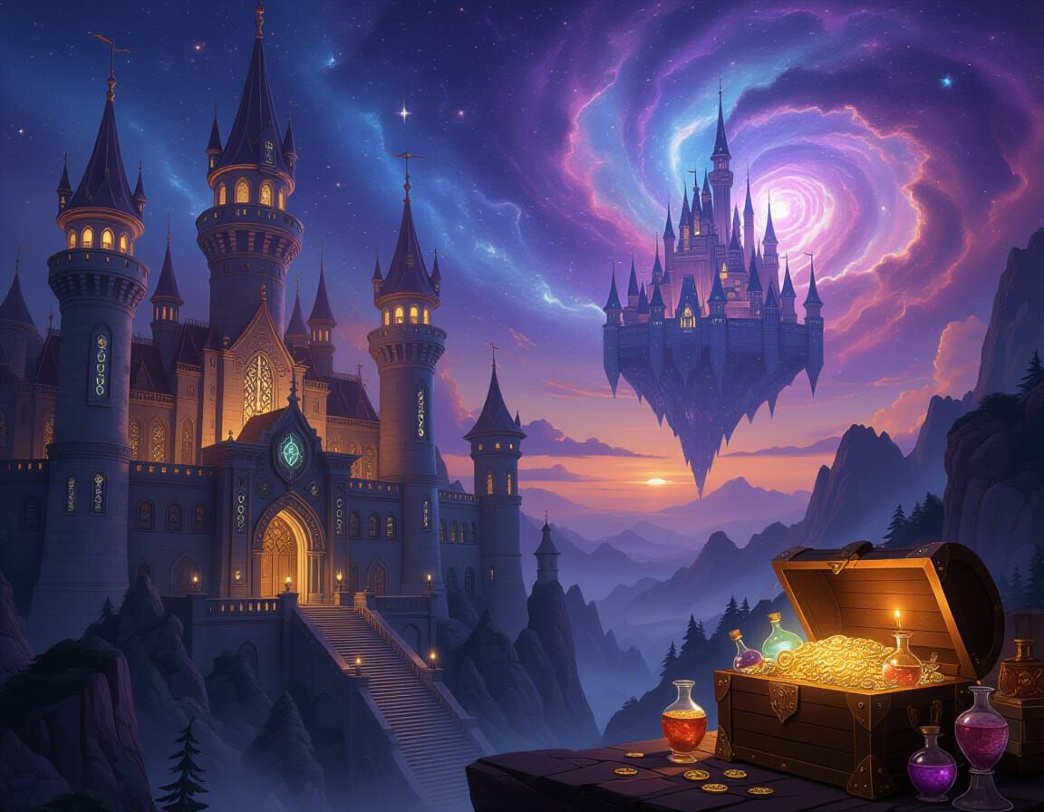 Magical Academy, Treasure Vault, and Floating Castle