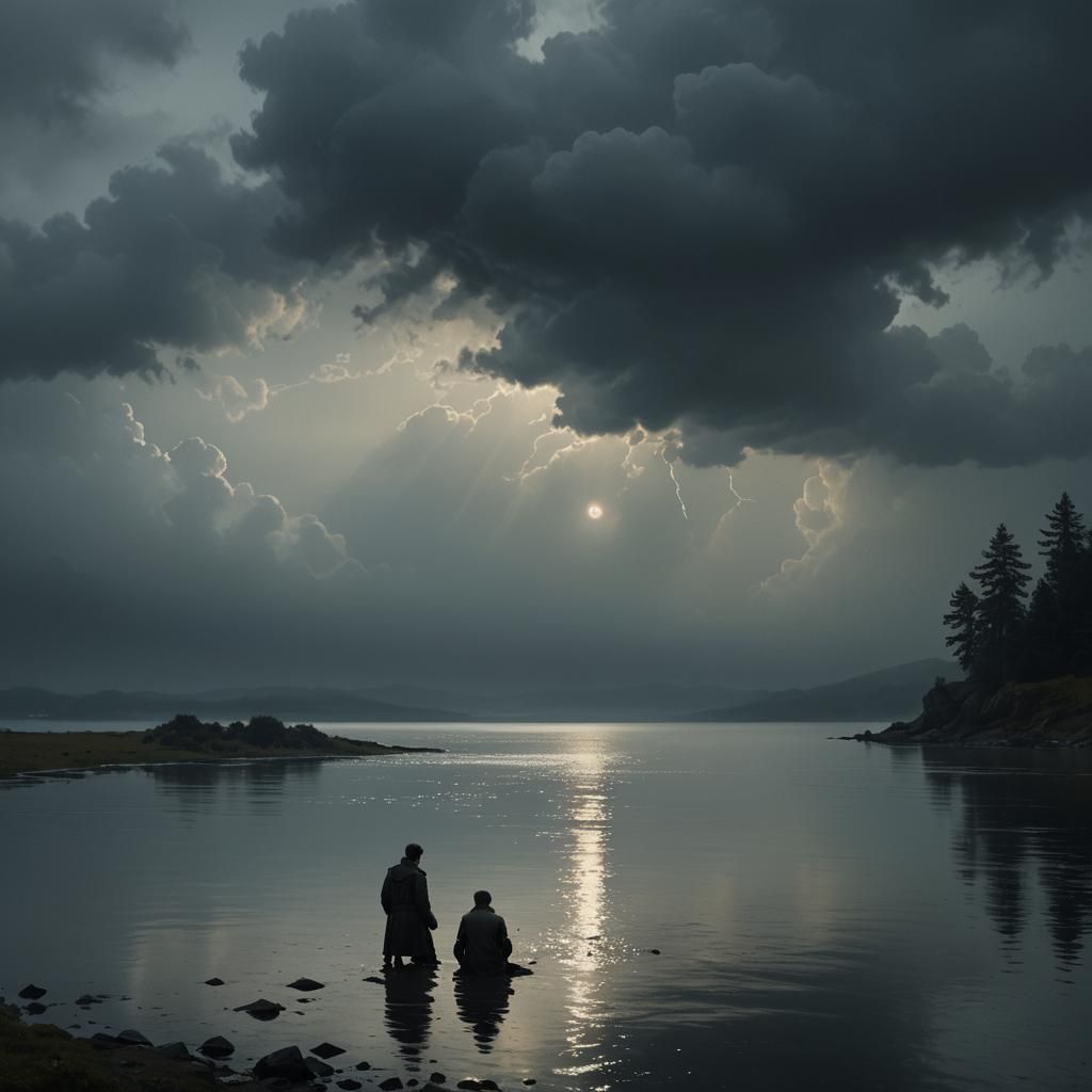 Lake's Edge: A Dark Impressionist Film Still