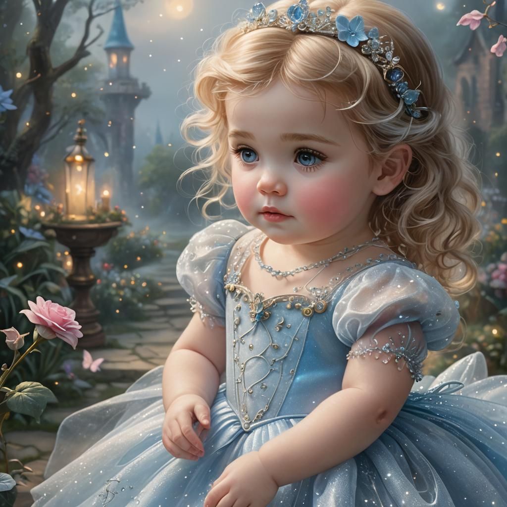 Baby Cinderella in Ethereal Fairytale Style