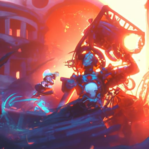 Detailed Landscape Concept Art in Art Nouveau Style