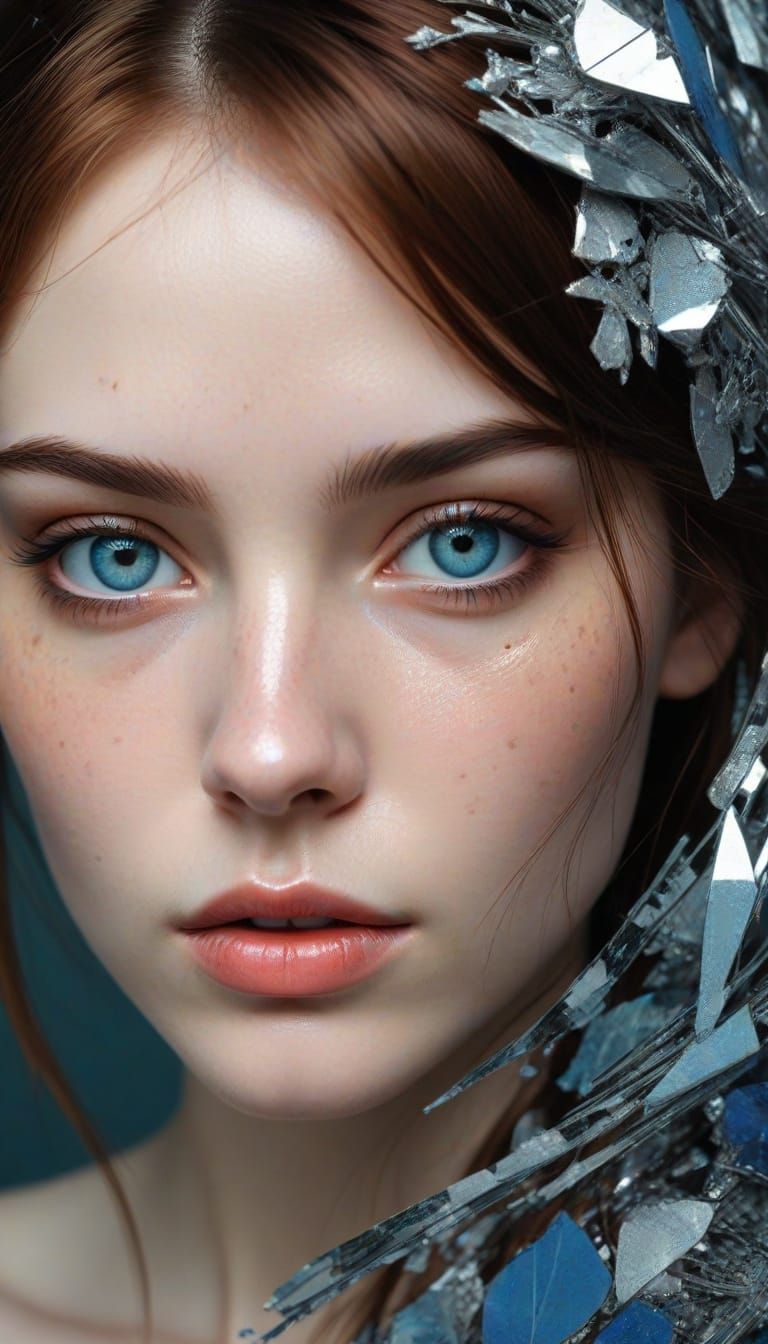 Serene Baltic Woman in Art Nouveau Style